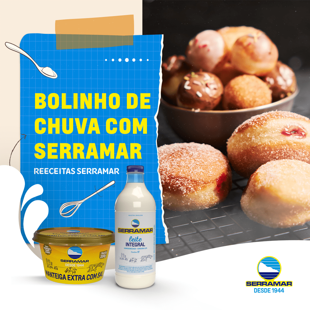 BOLINHO DE CHUVA COM SERRAMAR