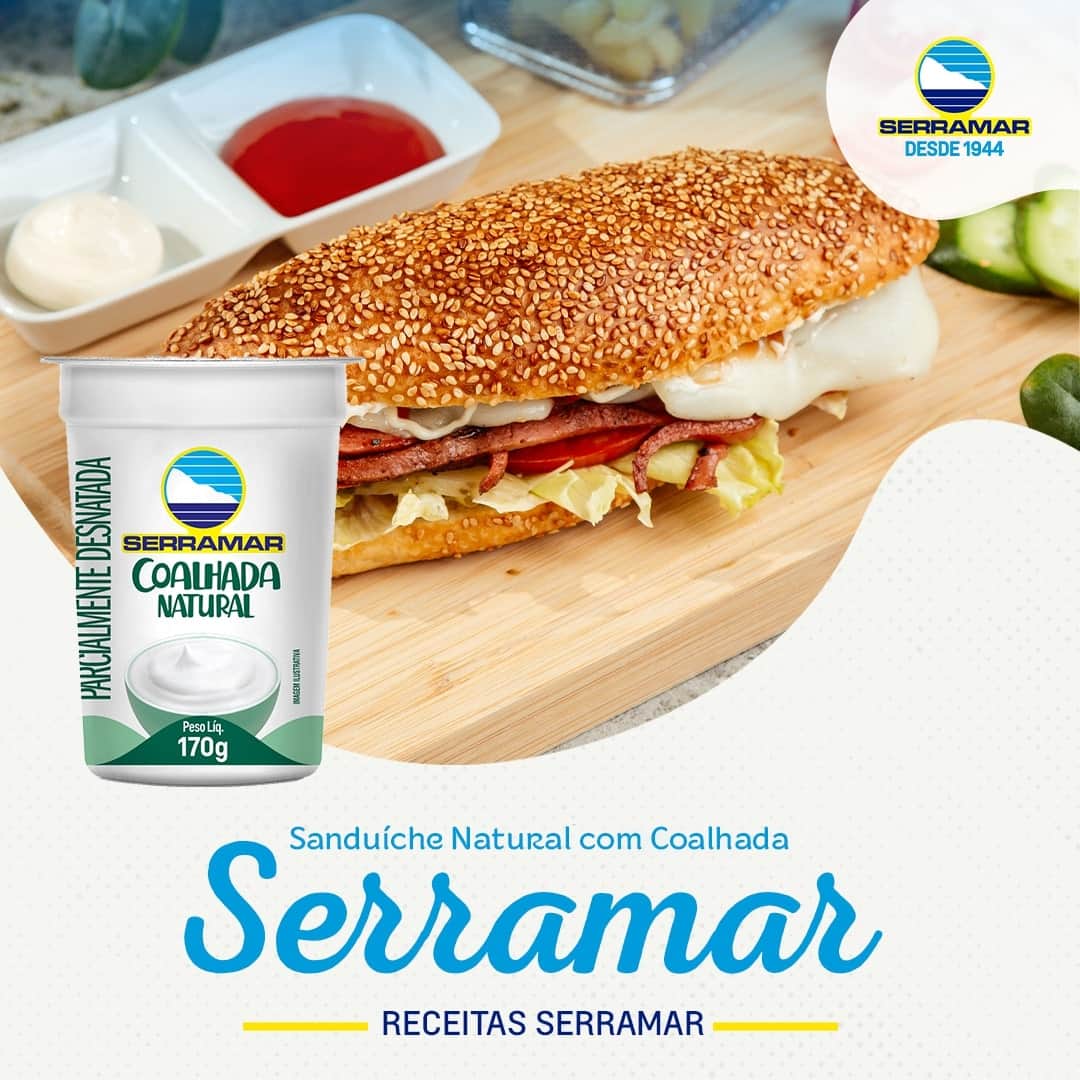 SANDUICHE NATURAL COM COALHADA SERRAMAR