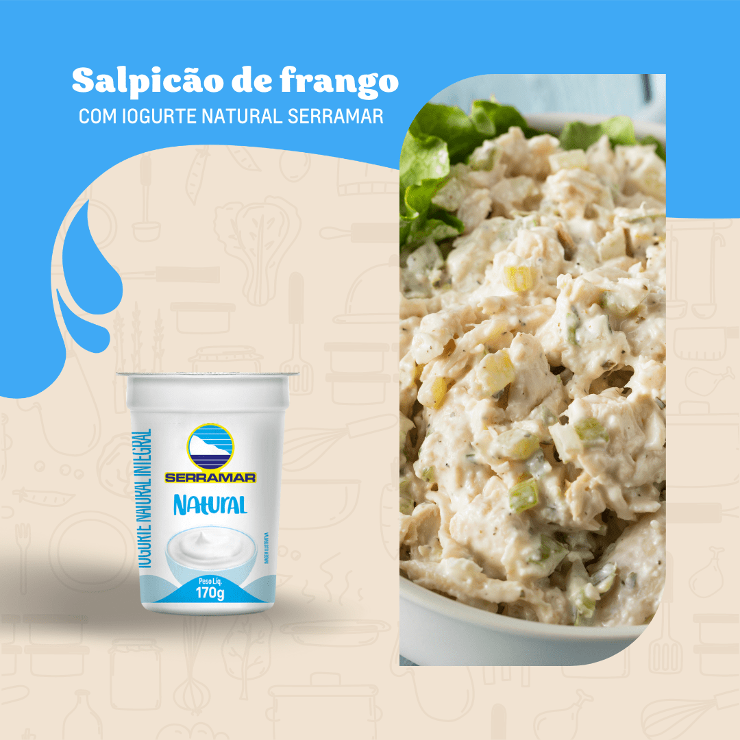 SALPICÃO DE FRANGO COM IOGURTE NATURAL